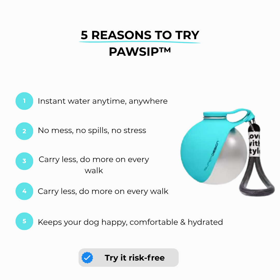 PawSip™ 2-in-1 Portable Dog Water Bottle