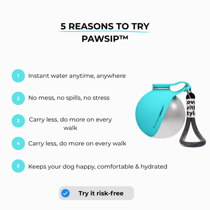 PawSip™ 2-in-1 Portable Dog Water Bottle