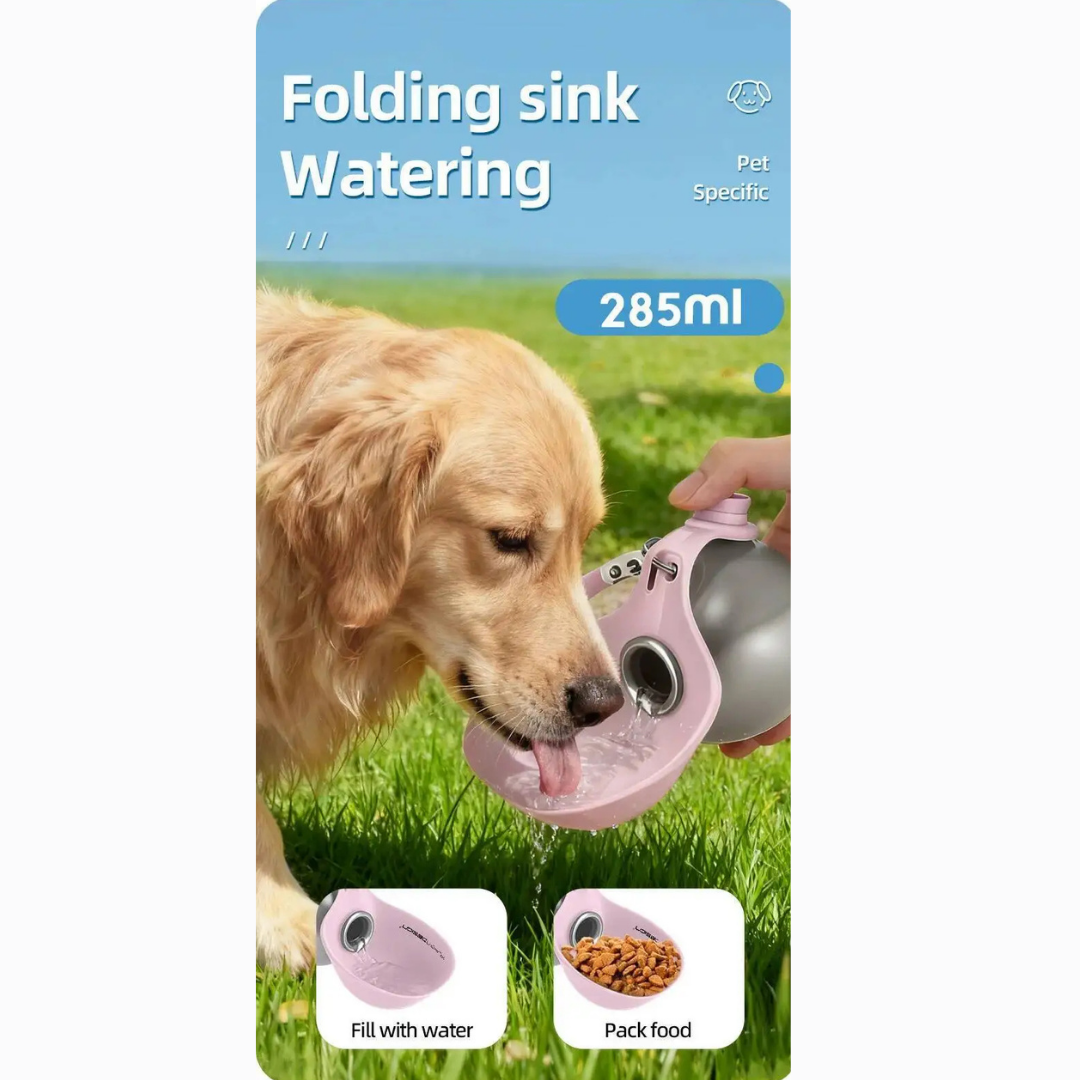 PawSip™ 2-in-1 Portable Dog Water Bottle