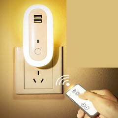 USB Remote Control Wall Lamp Timing Dimming Night Light Simple Bedroom Living Room Corridor LED Wall Lamp Socket