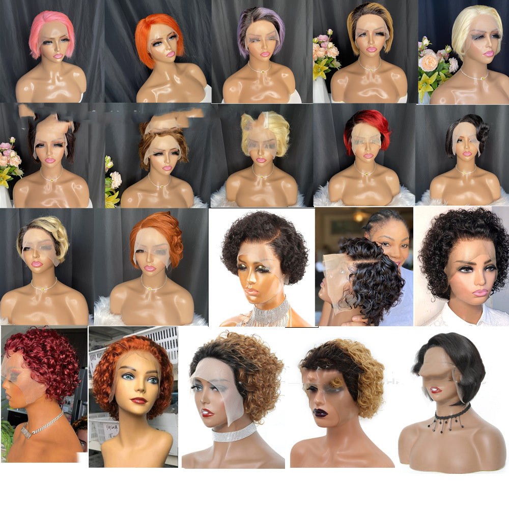 Cut Real Hair Front Lace Wig