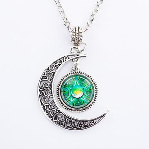 TRIPLE MOON GODDESS PENDANT NECKLACE