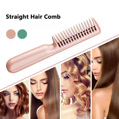 2-In-1 Wireless Straight Hair Comb &amp; Curling Brush