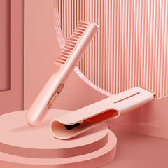 2-In-1 Wireless Straight Hair Comb &amp; Curling Brush